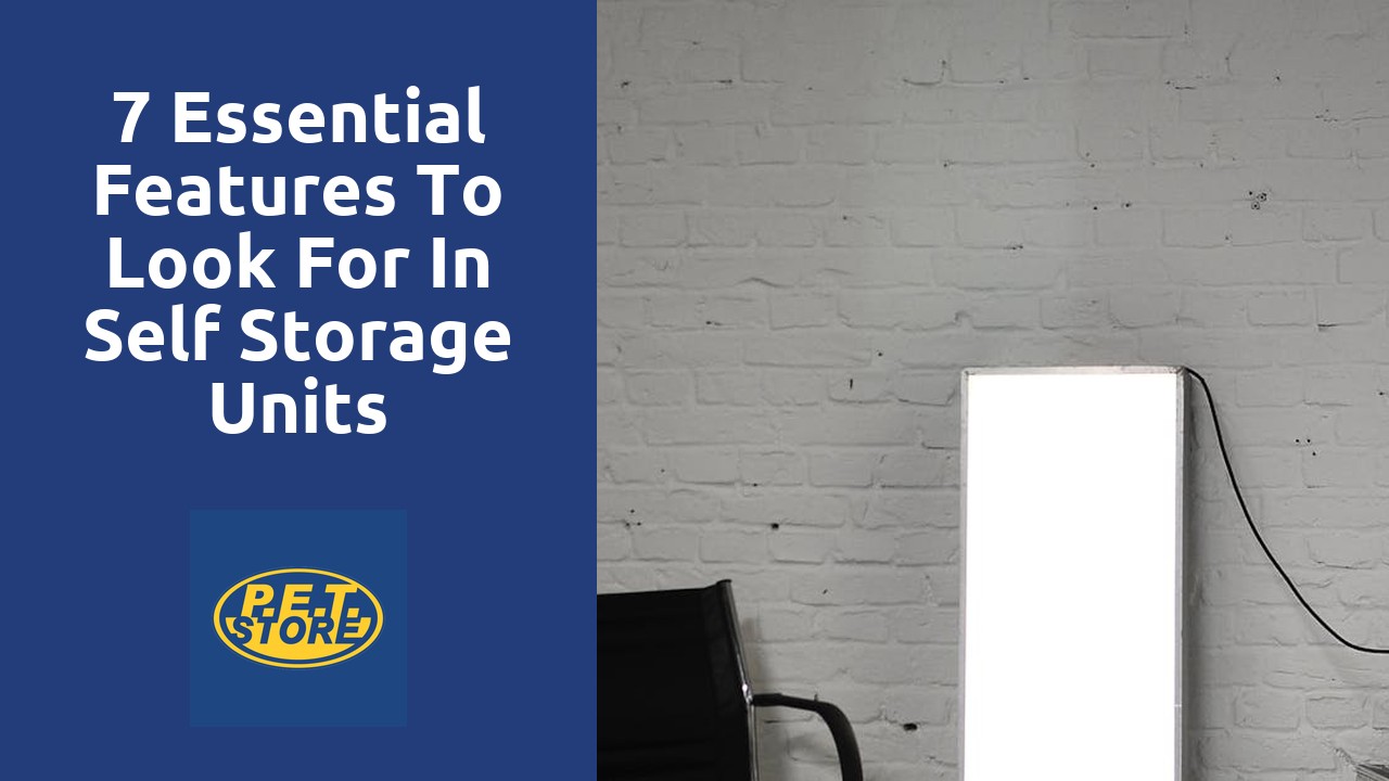 7 Essential Features to Look for in Self Storage Units