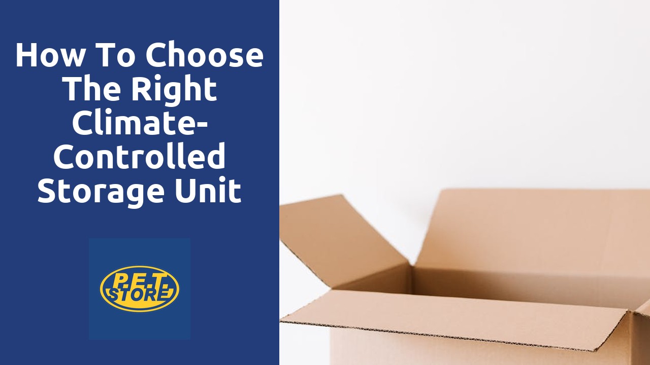 How to Choose the Right Climate-Controlled Storage Unit