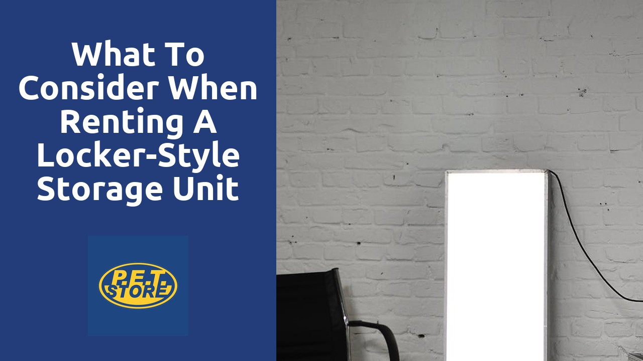 What to Consider When Renting a Locker-Style Storage Unit