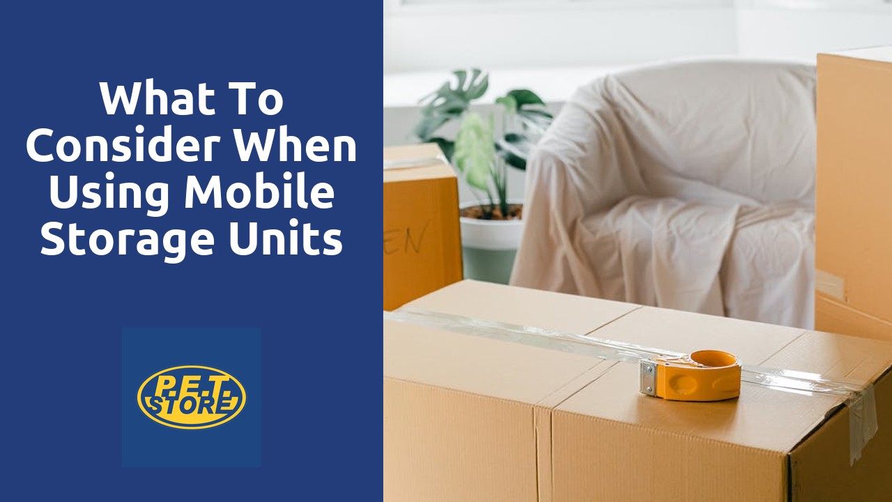 What to Consider When Using Mobile Storage Units