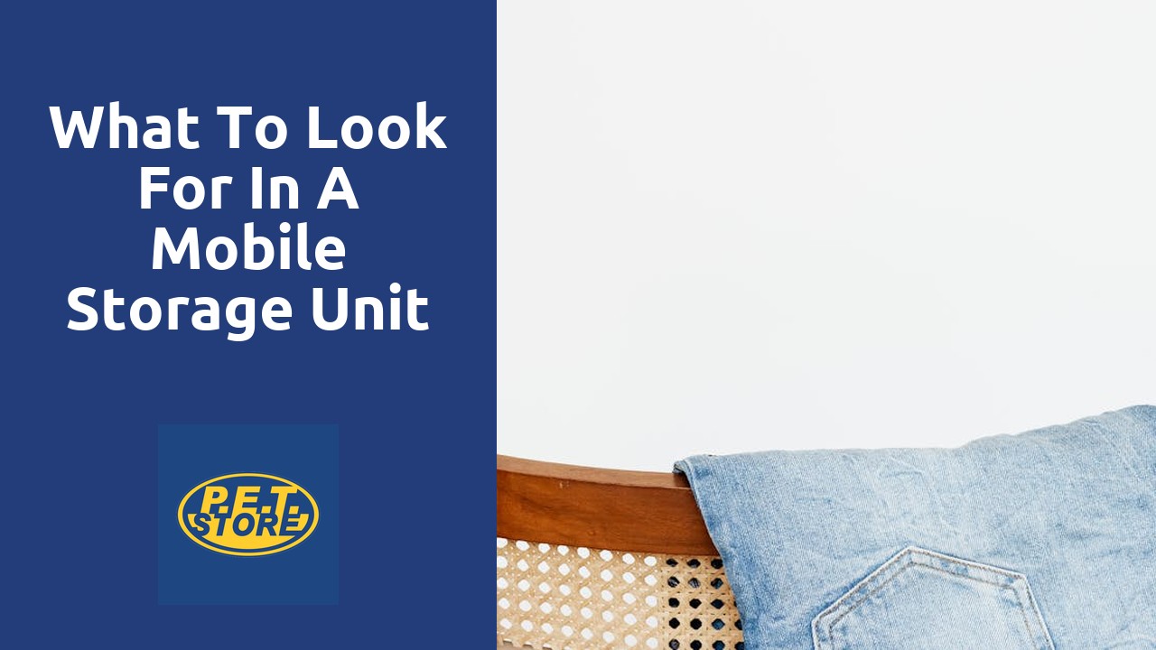 What to Look for in a Mobile Storage Unit