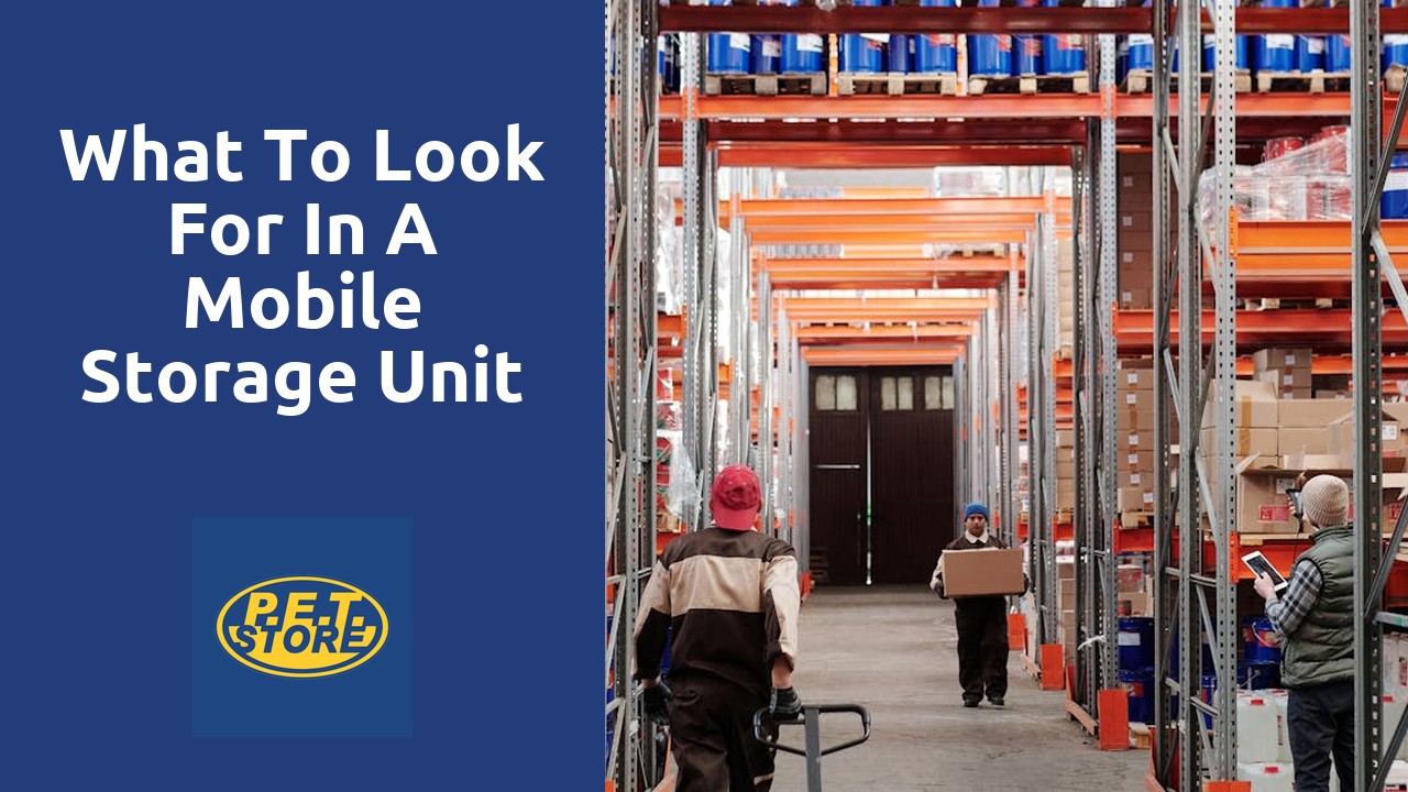 What to Look for in a Mobile Storage Unit